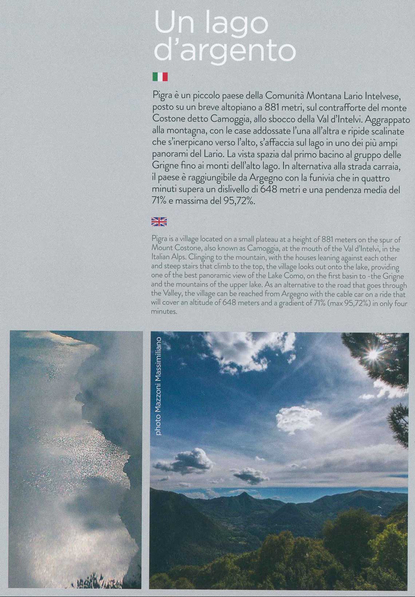 Flyer Pigra - Un lago d´argento