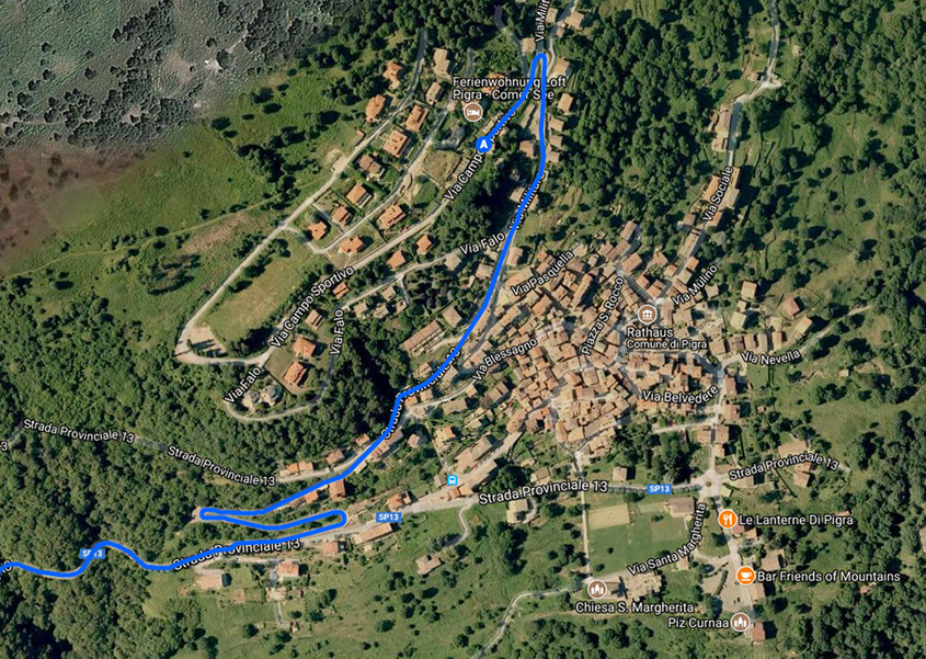 Der letzte Kilometer zur Ferienwohnung Loft am Comer See Italien