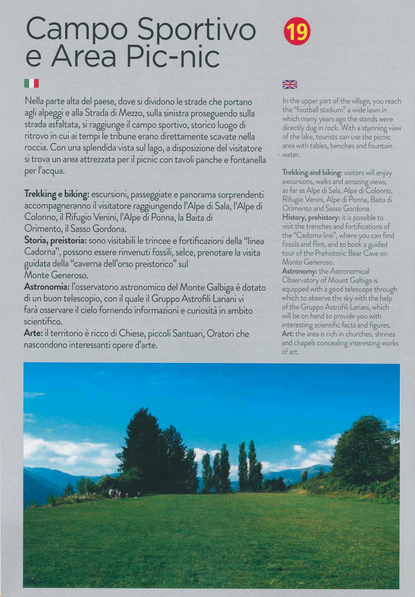 Campo Sportivo und Area Pic-nic in Pigra am Comer See Italien