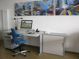 Arbeitsecke in der Ferienwohnung Loft am Comer See Italien