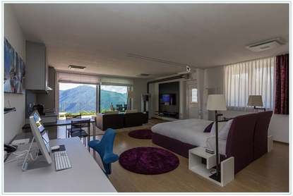 Die Innenansicht der Ferienwohnung am Comer See Italien