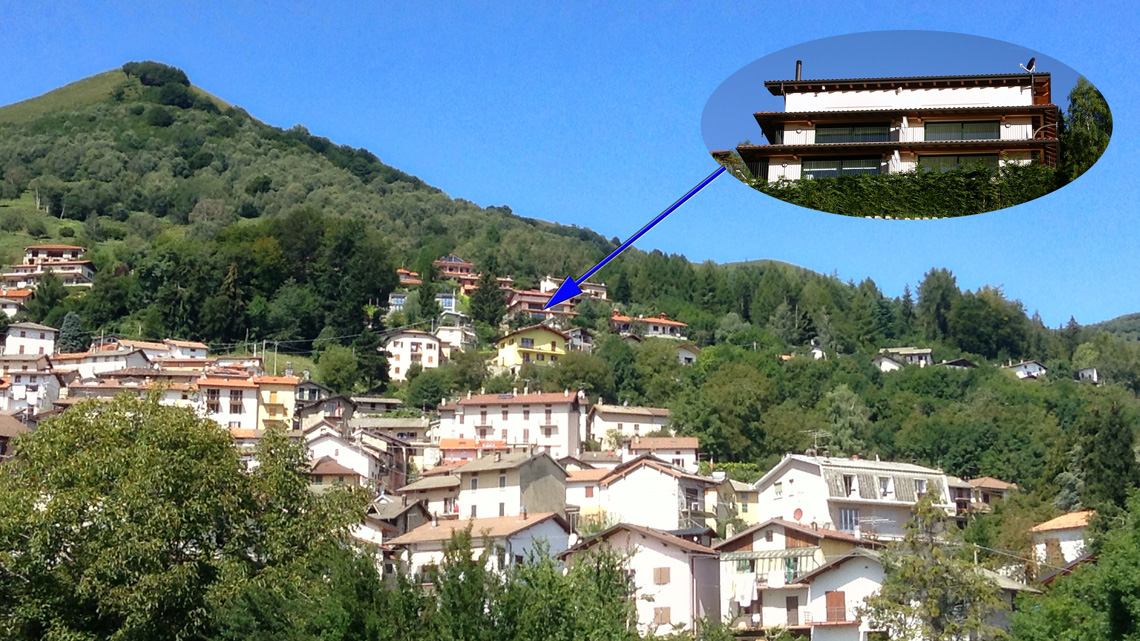 Pigra mit der Ferienwohnung über dem Comer See Italien