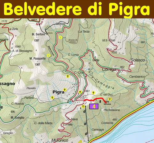Fussweg zum Belvedere di Pigra - Comer See - Italien